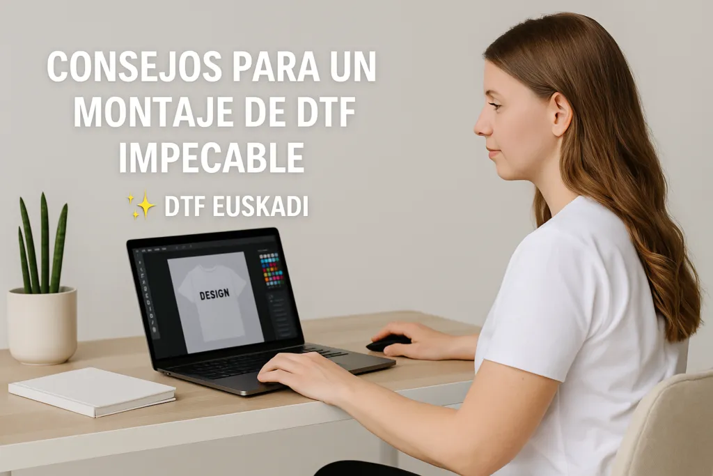 Infografía con pasos y requisitos para preparar archivos de impresión DTF en 300 DPI