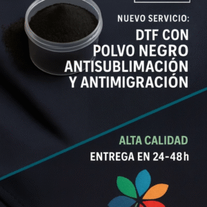 Poliamida Negra DTF – Metros Extra Antimigración