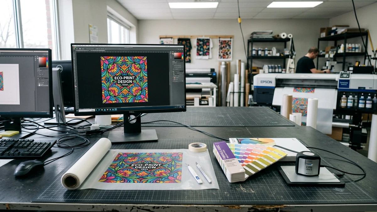 Calibración de color dtf entre pantalla de diseño y muestra impresa en film PET